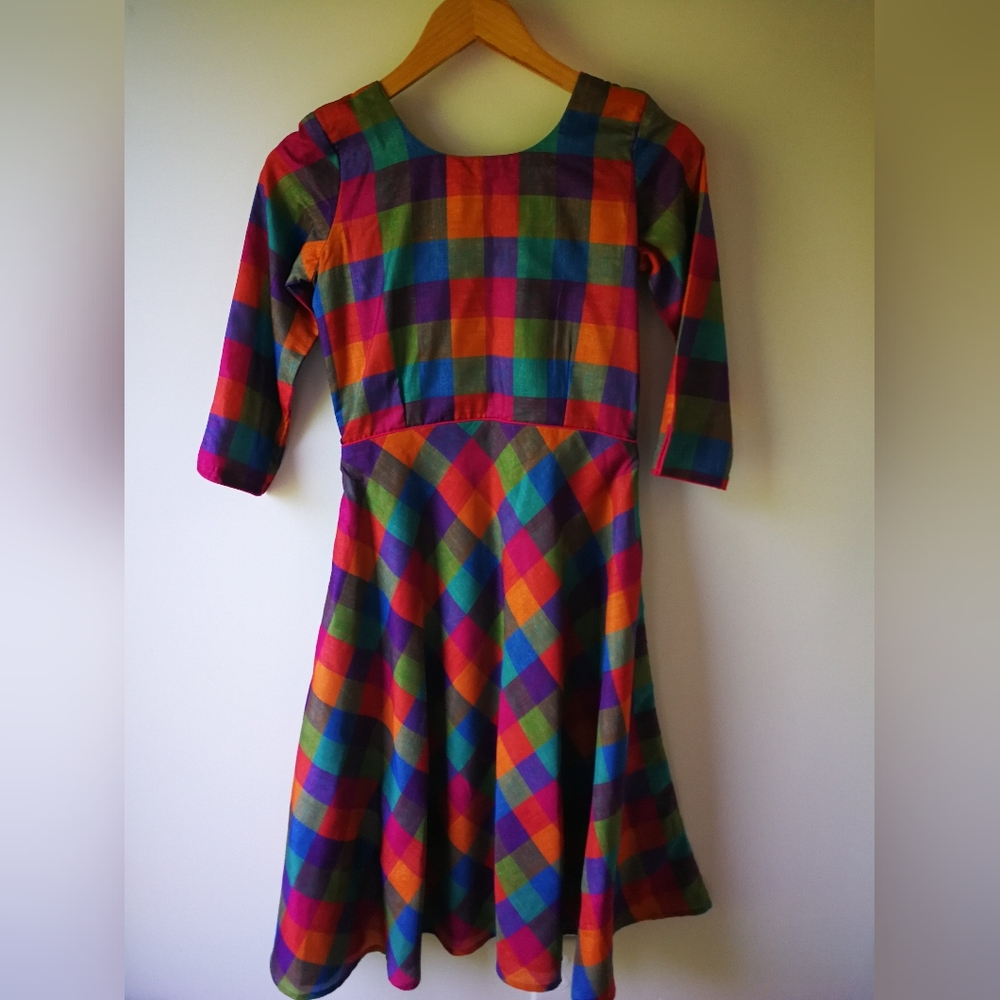 Handmade Picnic Plaid Dress